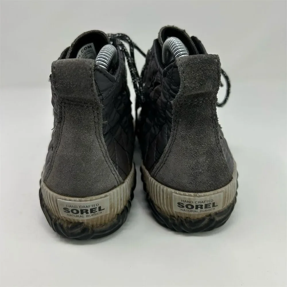 Sorel Out N About Women's Black Gray Waterproof Comfort Duck Boots Size 6.5